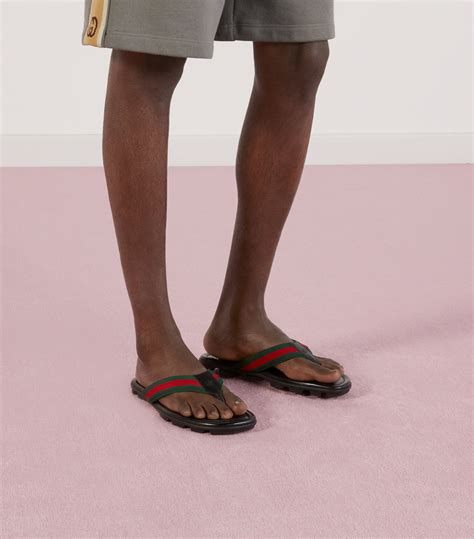 gucci stripe leather slide sandal|Gucci sandals aliexpress.